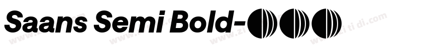 Saans Semi Bold字体转换